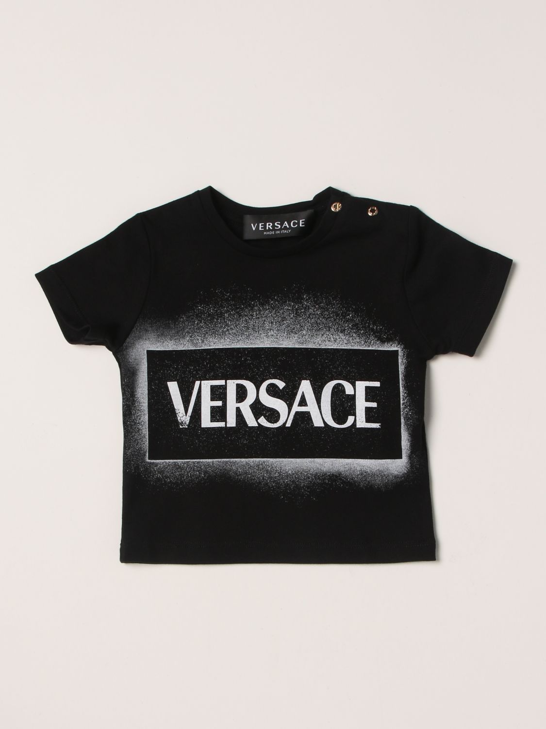 T恤 Young Versace: Young Versacet恤婴儿 黑色 1