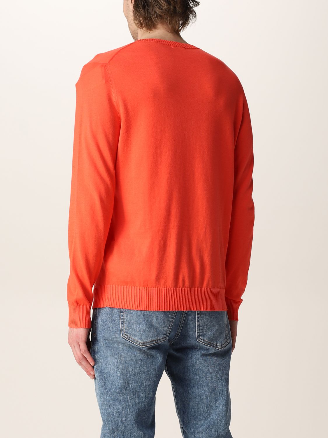 Sweatshirt Malo: Malo basic cotton sweater orange 2