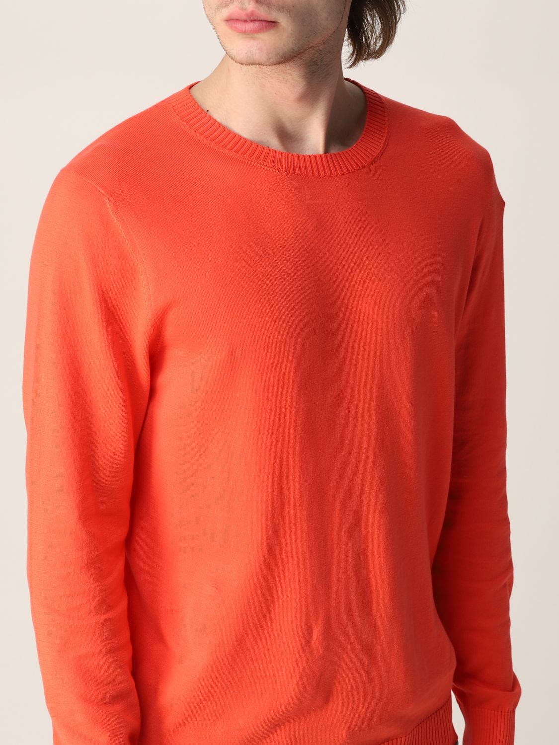 Sweatshirt Malo: Malo basic cotton sweater orange 3