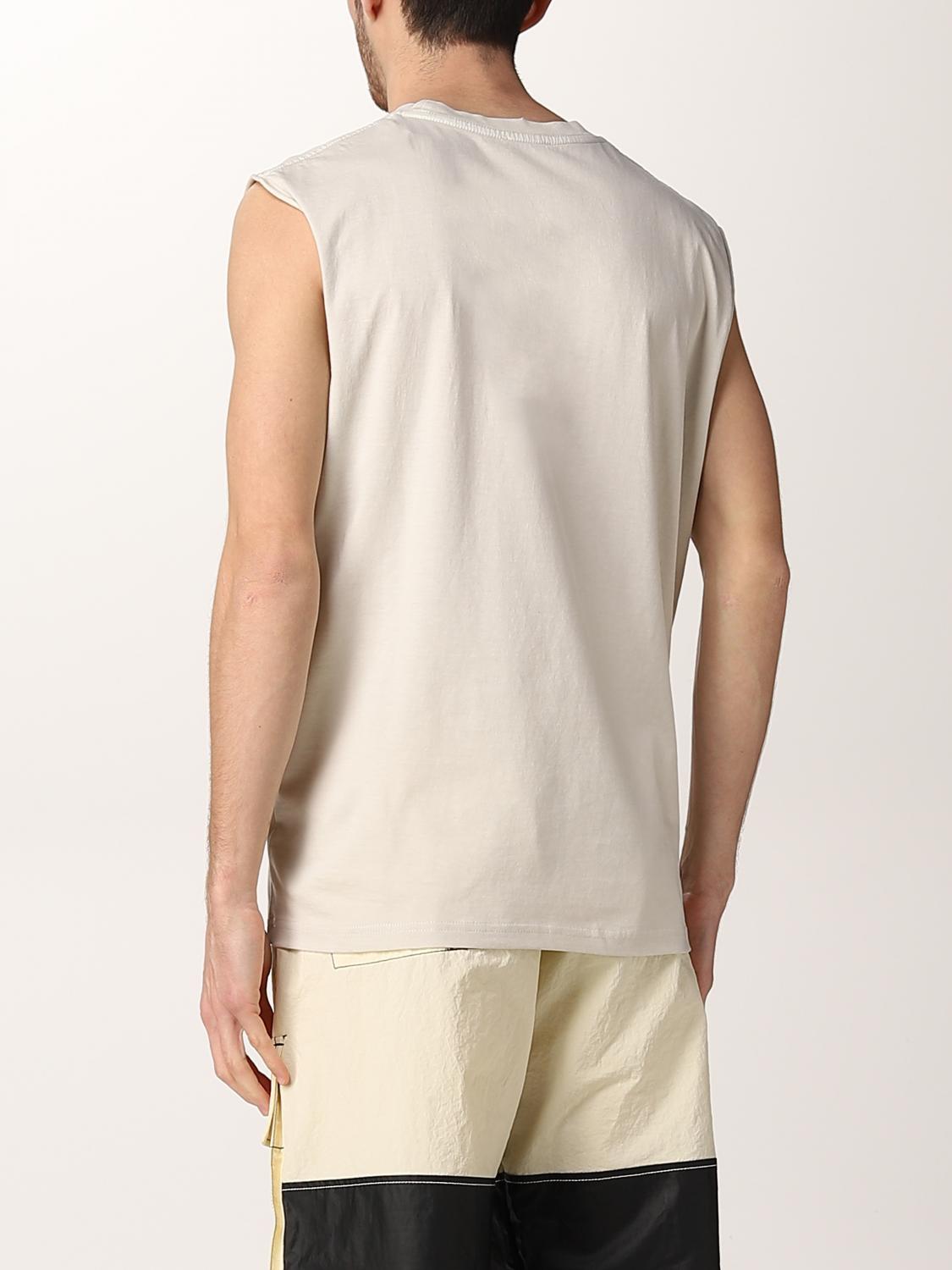 DIESEL tank top in cotton Grey Diesel tshirt A051480ASUB online