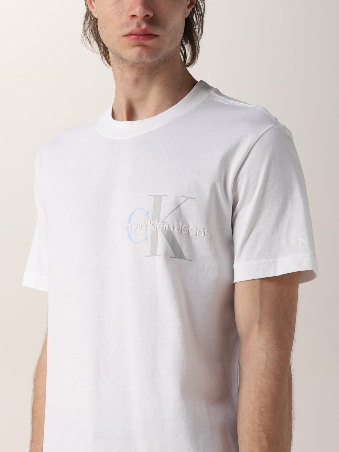 CALVIN KLEIN JEANS: t-shirt for man - White | Calvin Klein Jeans t ...