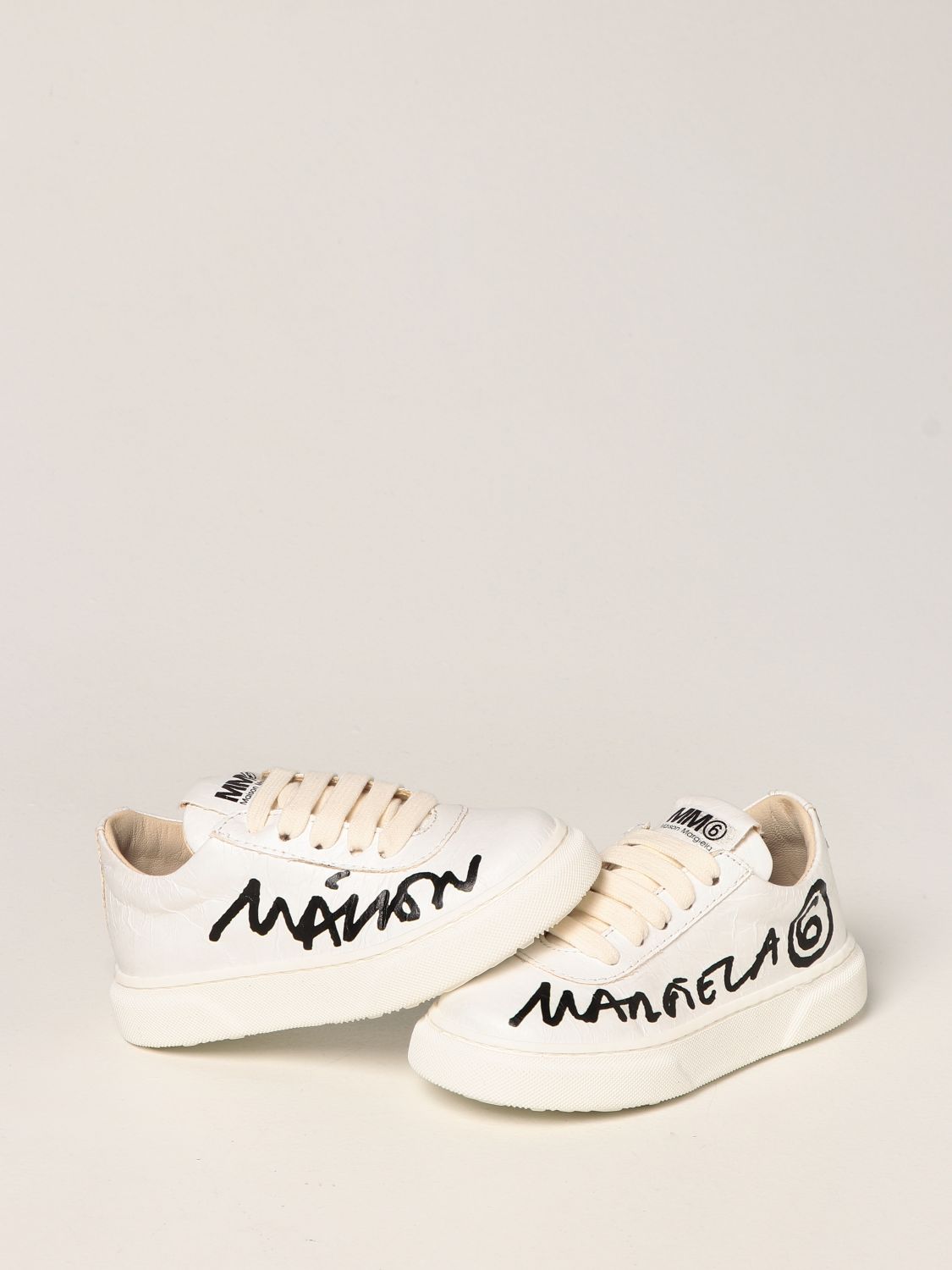 Shoes Mm6 Maison Margiela: Mm6 Maison Margiela fabric sneakers white 4