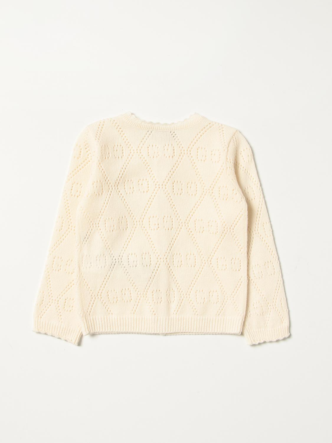 GUCCI: Cardigan in maglia di lana GG - Bianco | Maglia Gucci 642843XKBXP  GIGLIO.COM