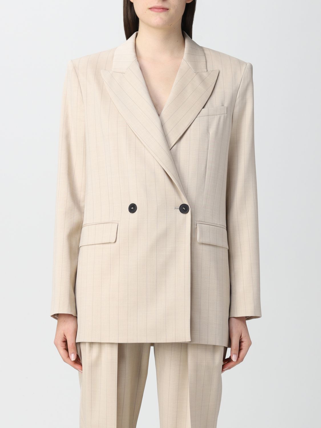 IRO: Jacket women - Beige | IRO blazer WP071IMMA online at GIGLIO.COM