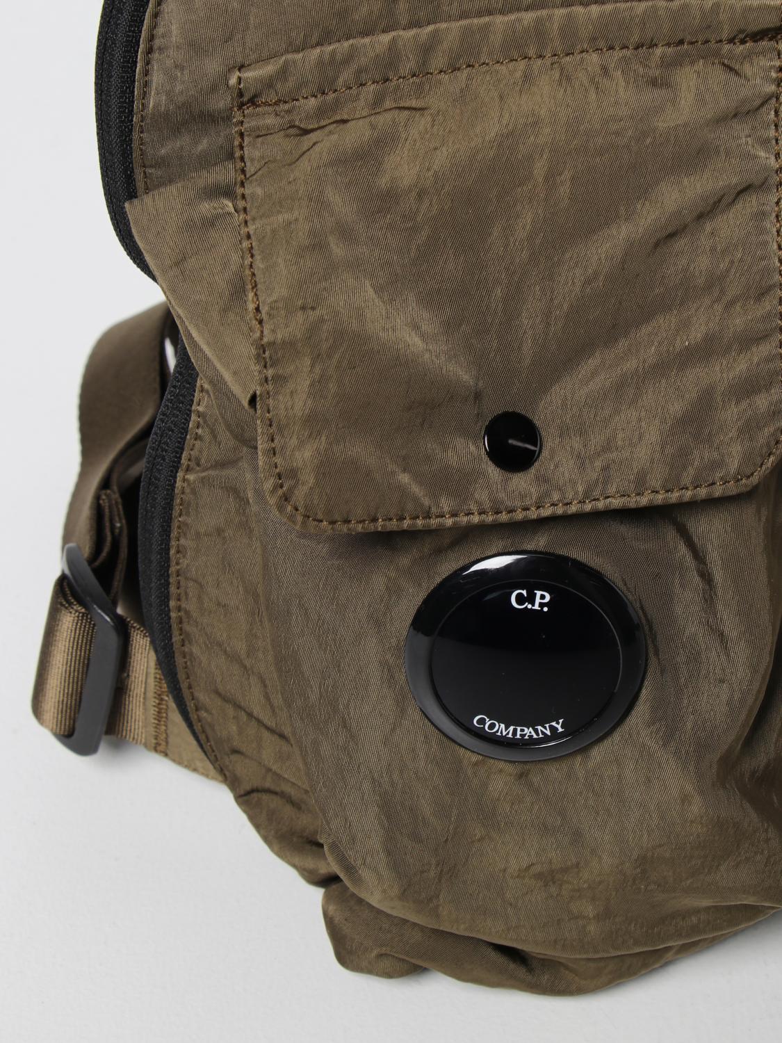 C.P. COMPANY Shoulder backpack in nylon with lens Green Backpack C