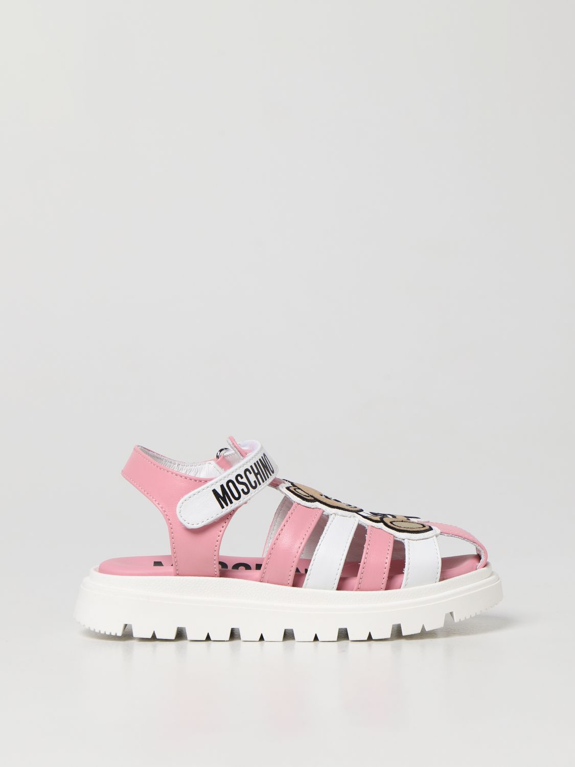 Moschino Kid Kids' Sandals With Teddy In White 1