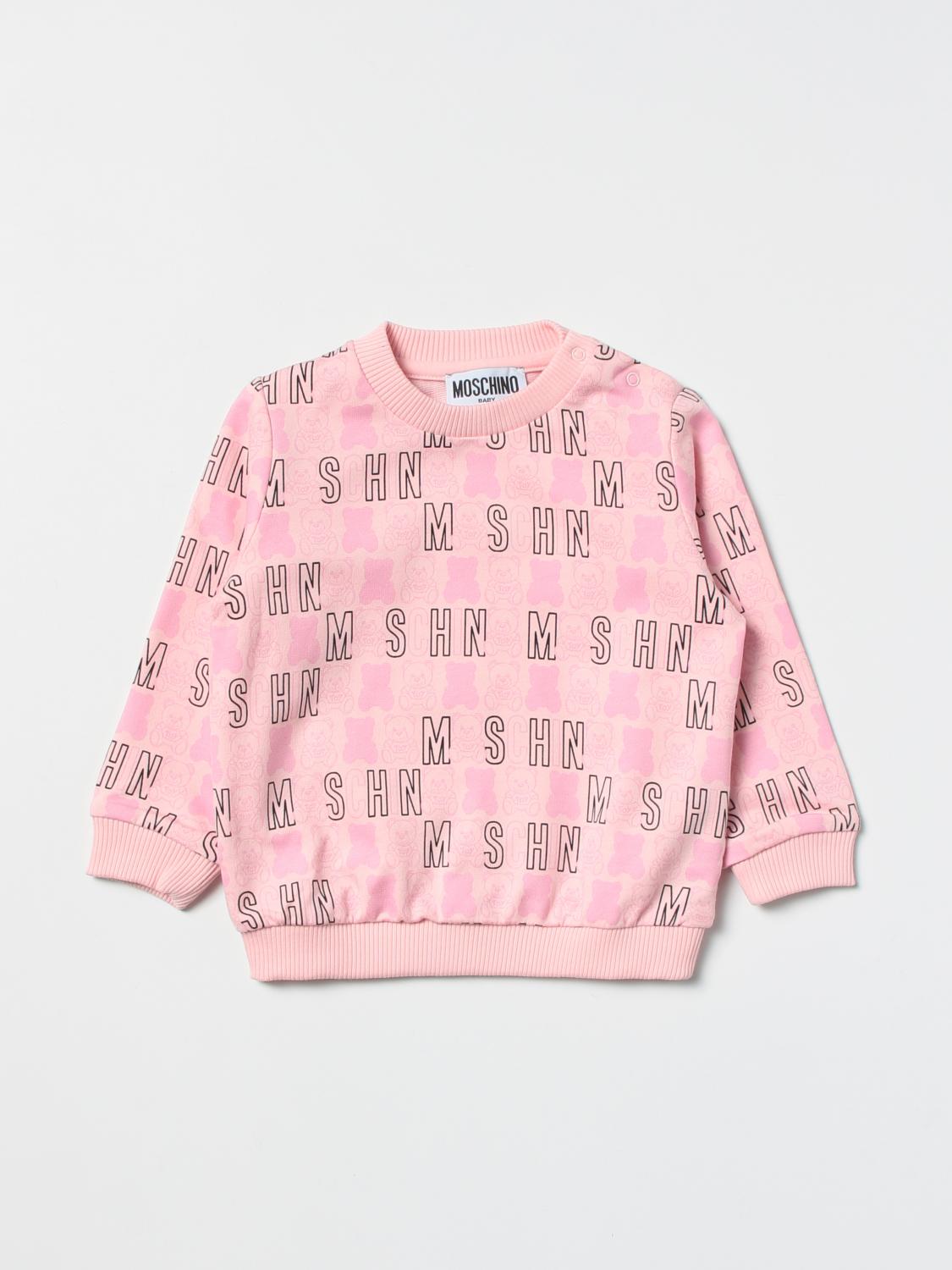 MOSCHINO BABY Moschino Kid sweatshirt Pink Moschino Baby sweater MXF03ELCB20 online on