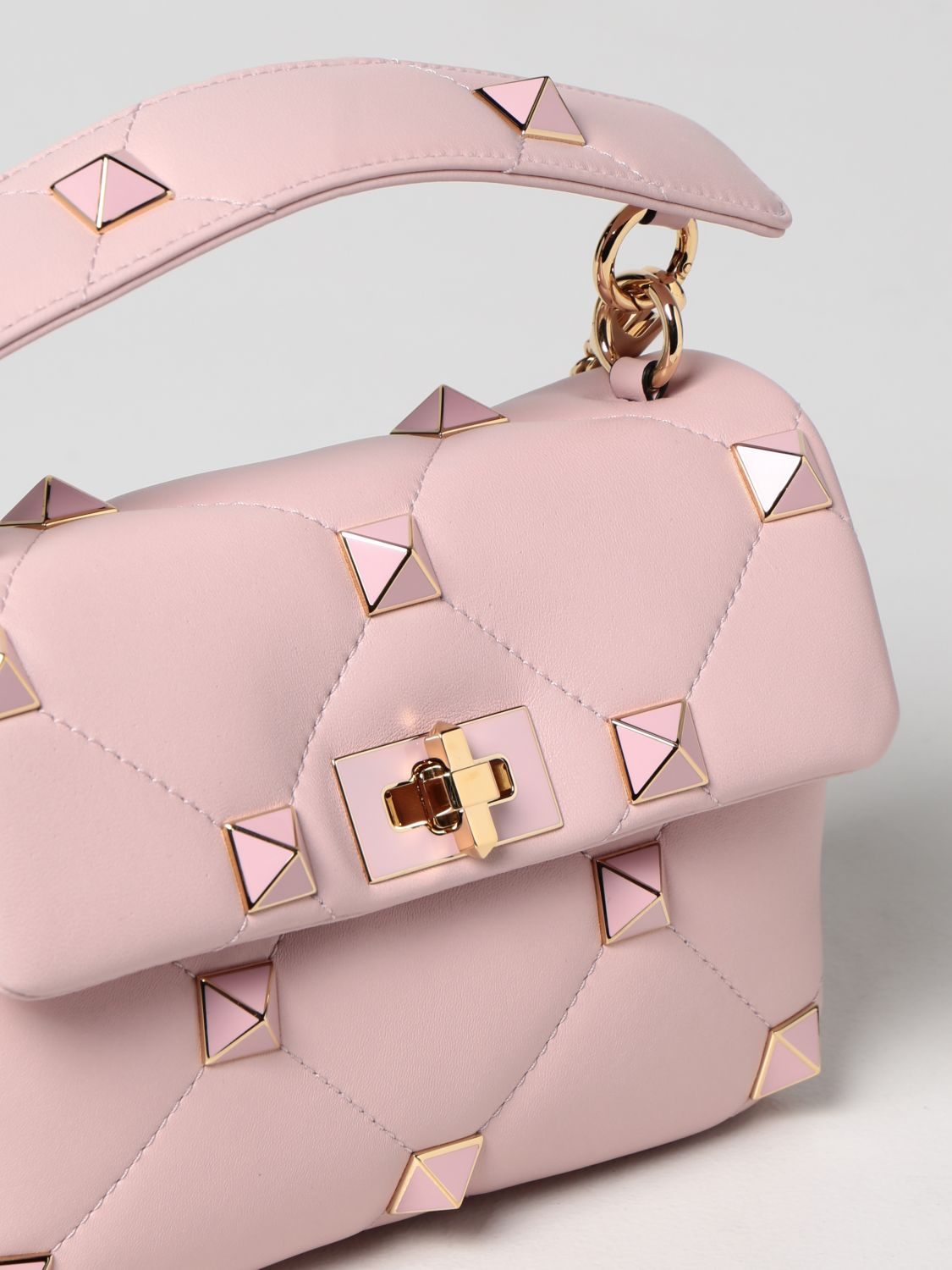 VALENTINO GARAVANI: Roman nappa bag - Baby Pink  Valentino Garavani  handbag XW2B0I82PTH online at
