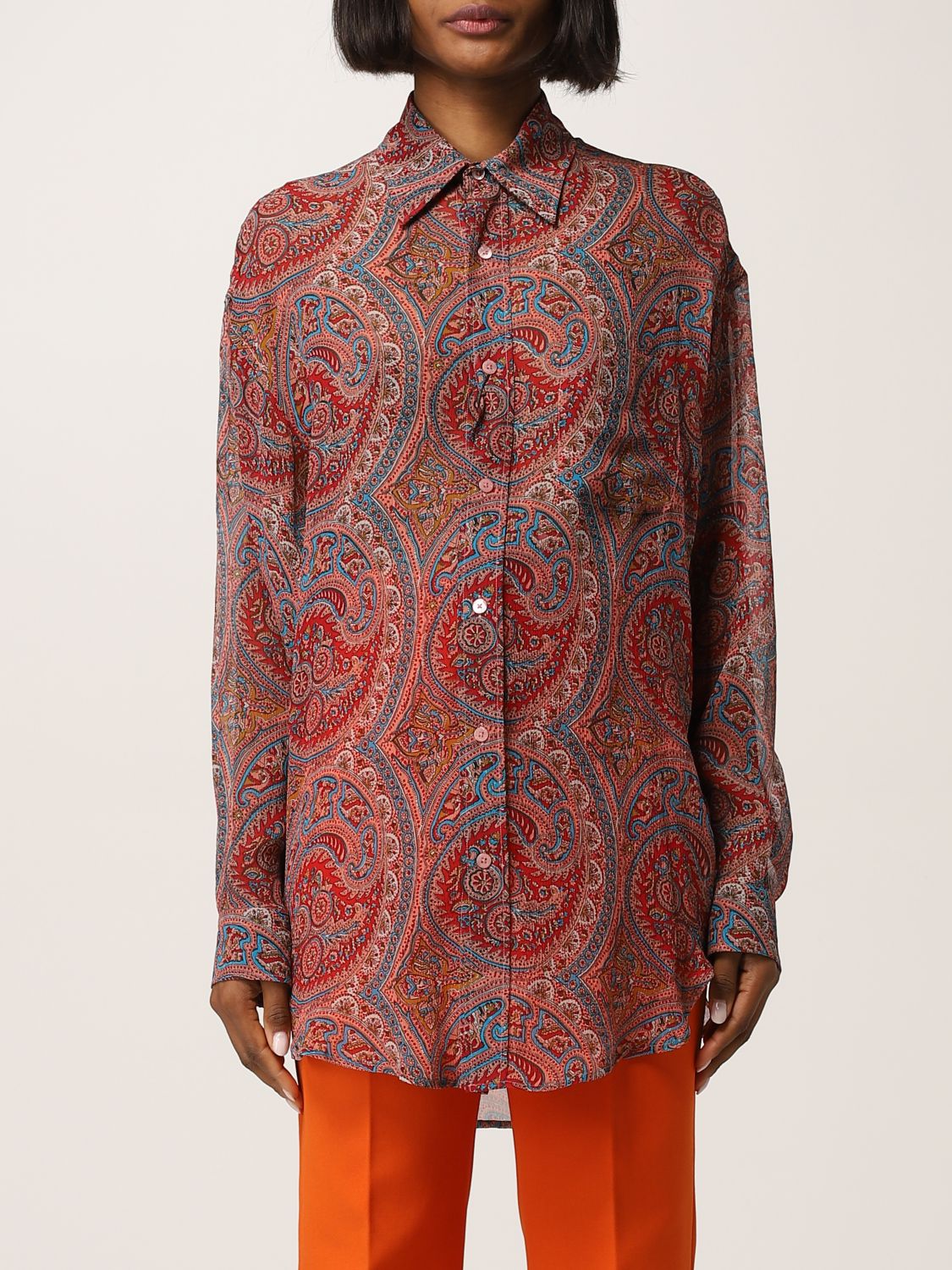 ETRO: paisley silk - Multicolor | Etro shirt online on