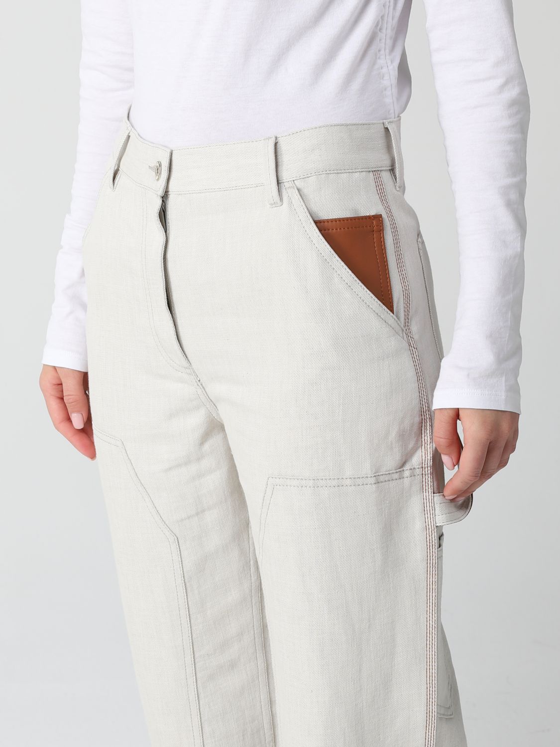 Pantalone Loewe: Pantalone Loewe donna ecru 3