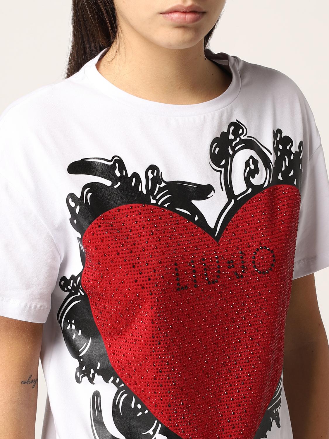 LIU JO: cotton T-shirt with maxi print - White | T-Shirt Liu Jo CA2259J5003  GIGLIO.COM