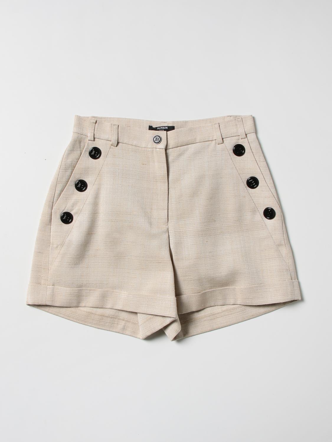 BALMAIN viscose and silk shorts