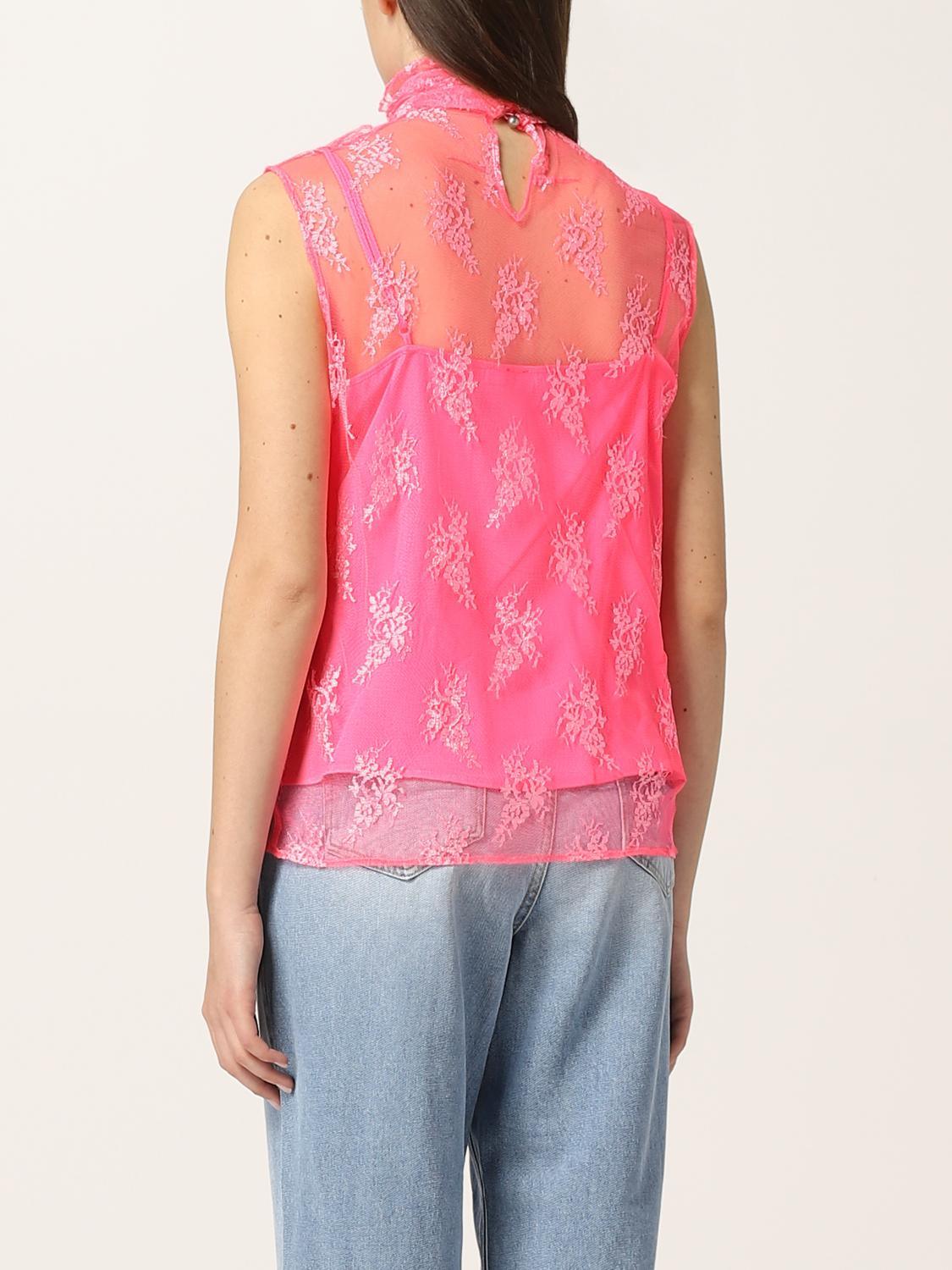 pink lace sleeveless top