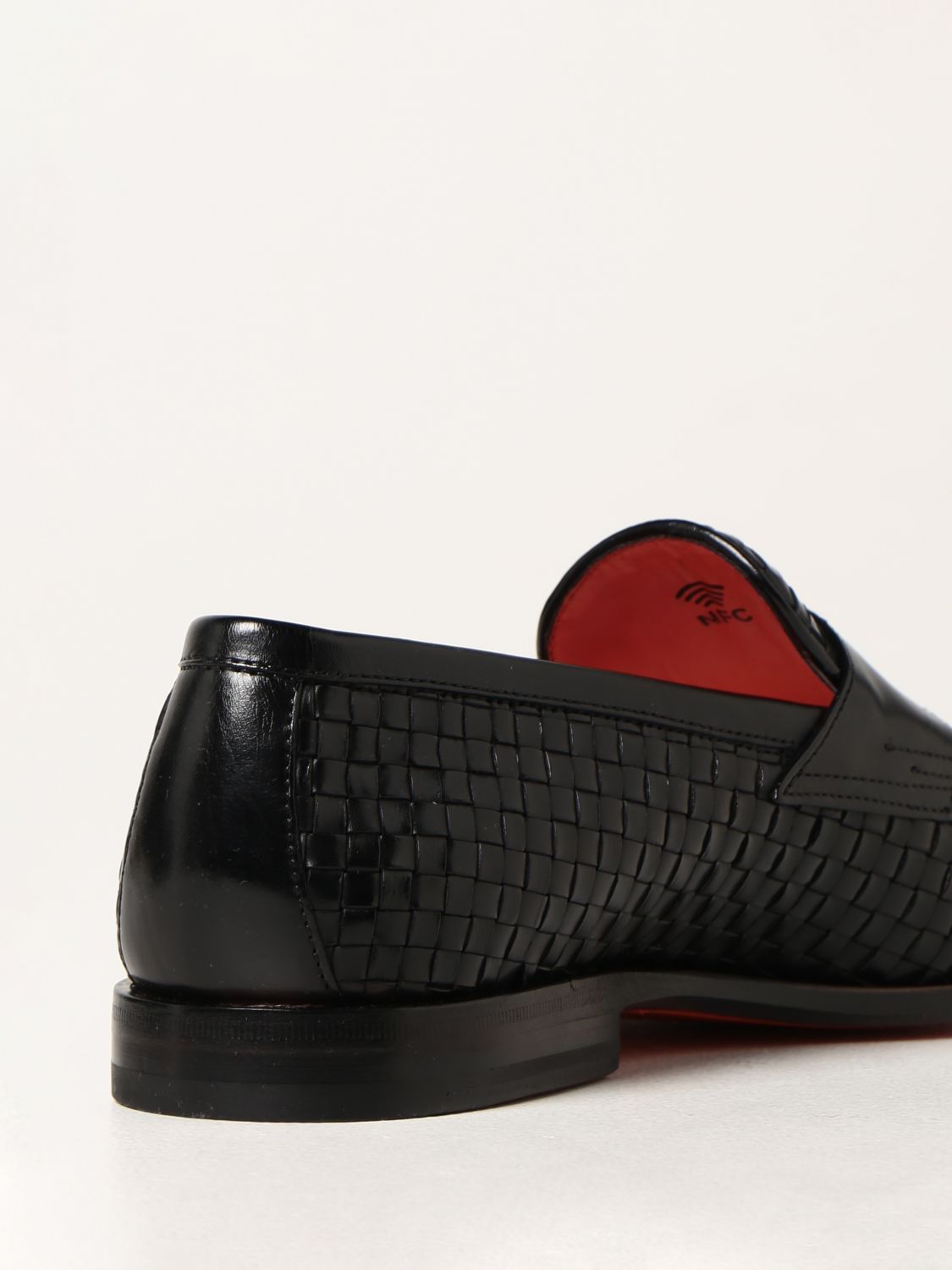 Loafers Santoni: Santoni loafers in woven leather black 3