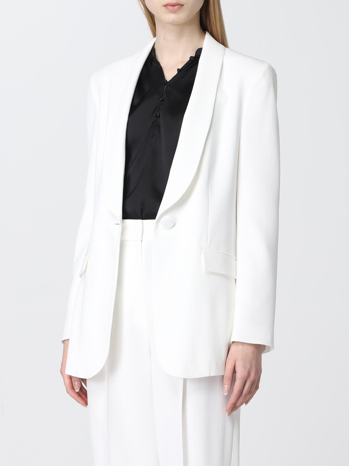 EMPORIO ARMANI: Giacca donna - Bianco | Blazer Emporio Armani 0NG3DT02003  GIGLIO.COM