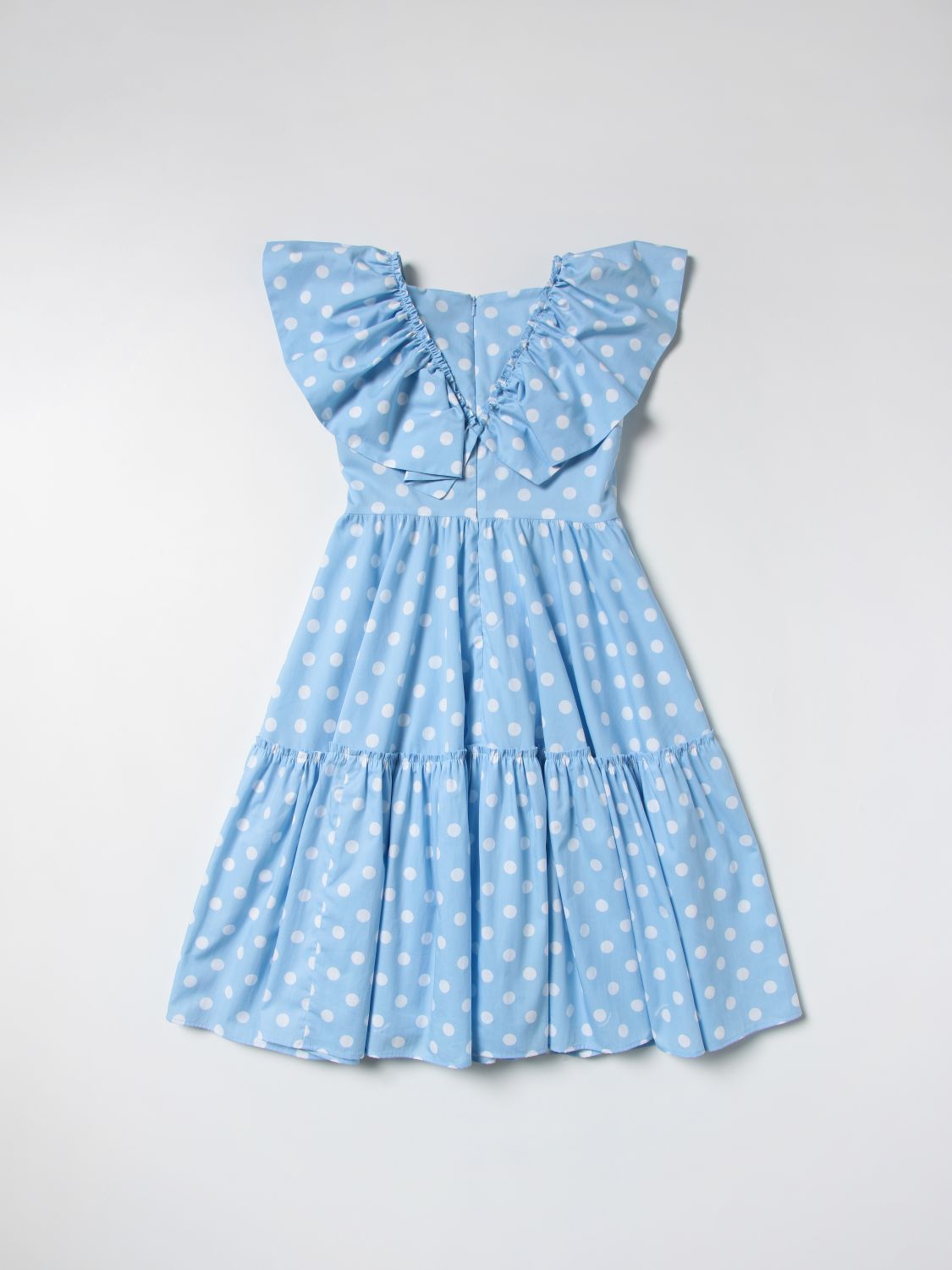 Dress Monnalisa: Monnalisa dress with polka dots gnawed blue 2