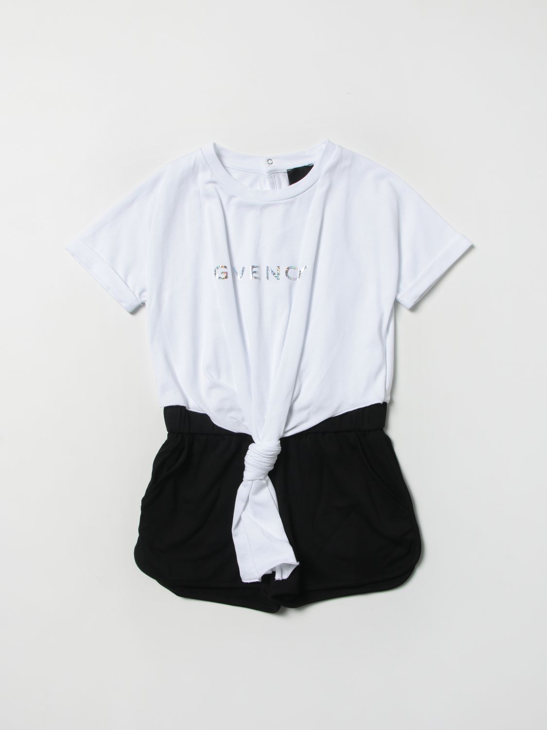 Combinaisons Givenchy: Survêtement Givenchy en coton bicolore avec logo multicolore 1