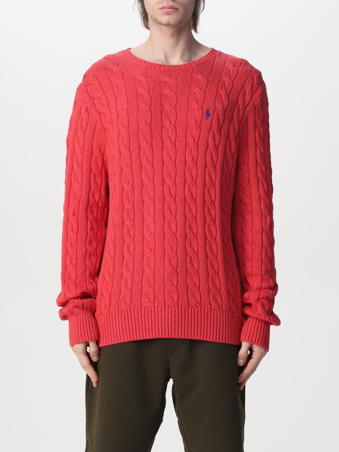 red polo sweater