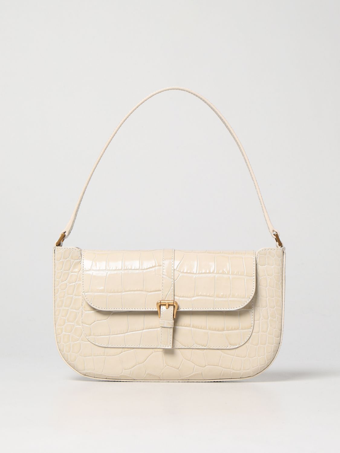 BY FAR: Miranda bag in crocodile print leather - Cream | By Far ...