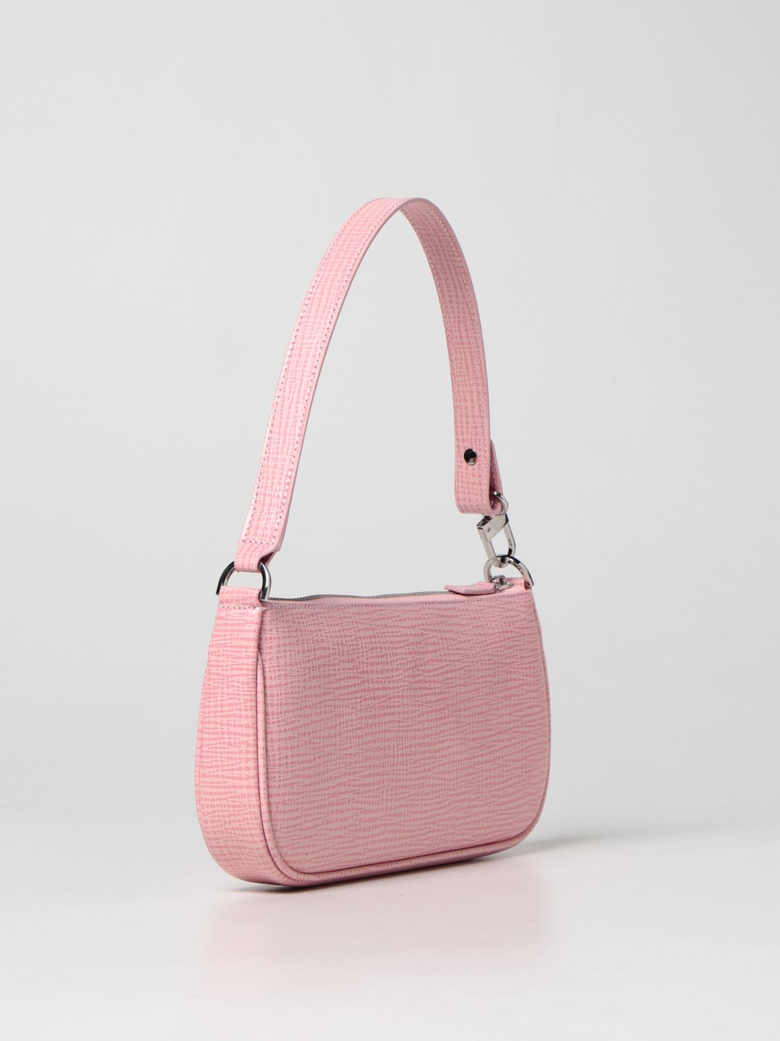 BY FAR: Rachel bag in saffiano leather - Pink | By Far shoulder bag ...