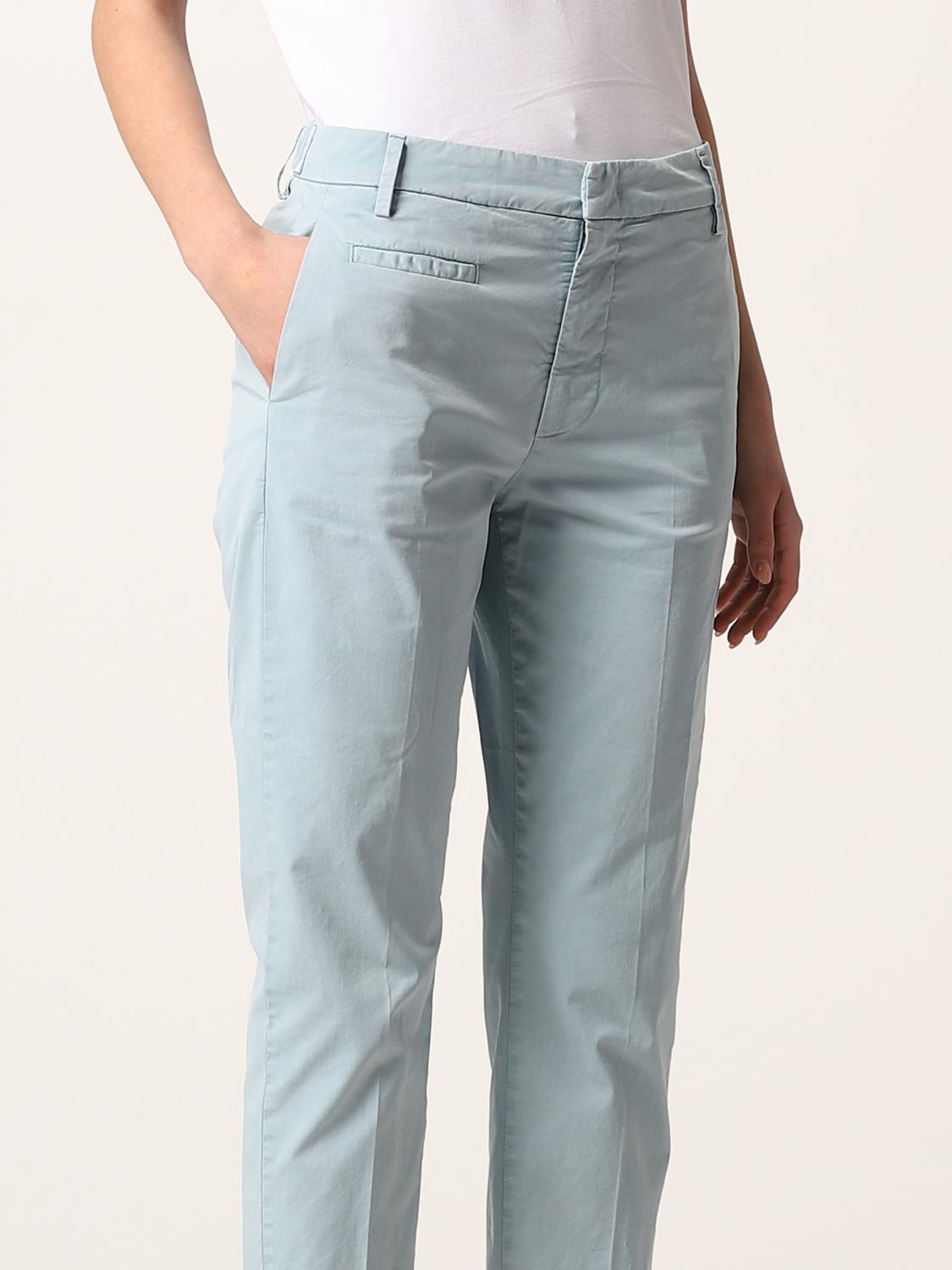 DONDUP: Pantalón mujer - Celeste | Pantalón Dondup DP475GSE046CQ8 GIGLIO.COM