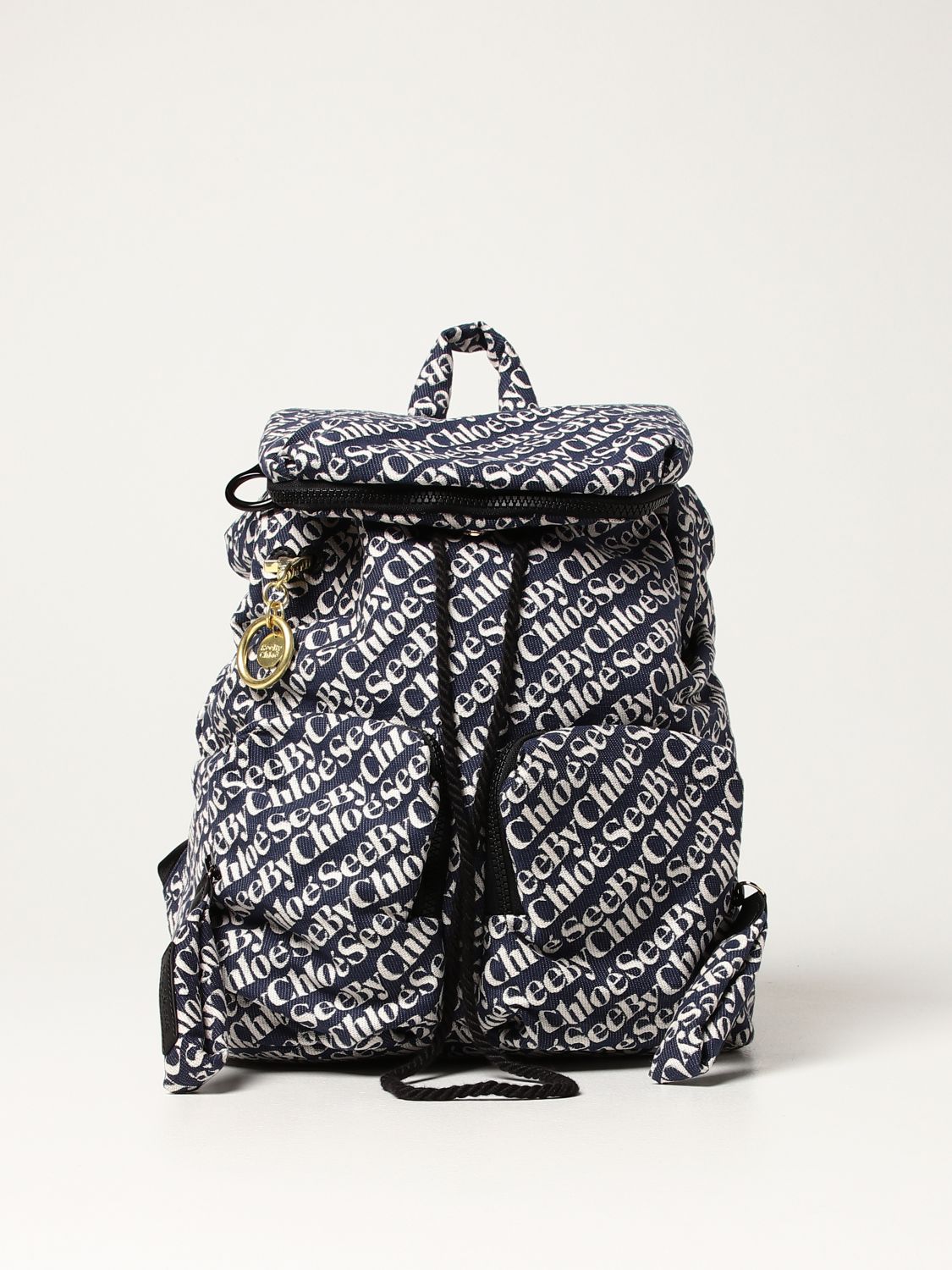SEE BY CHLOÉ: Joy Rider backpack in logoed fabric | Backpack See 