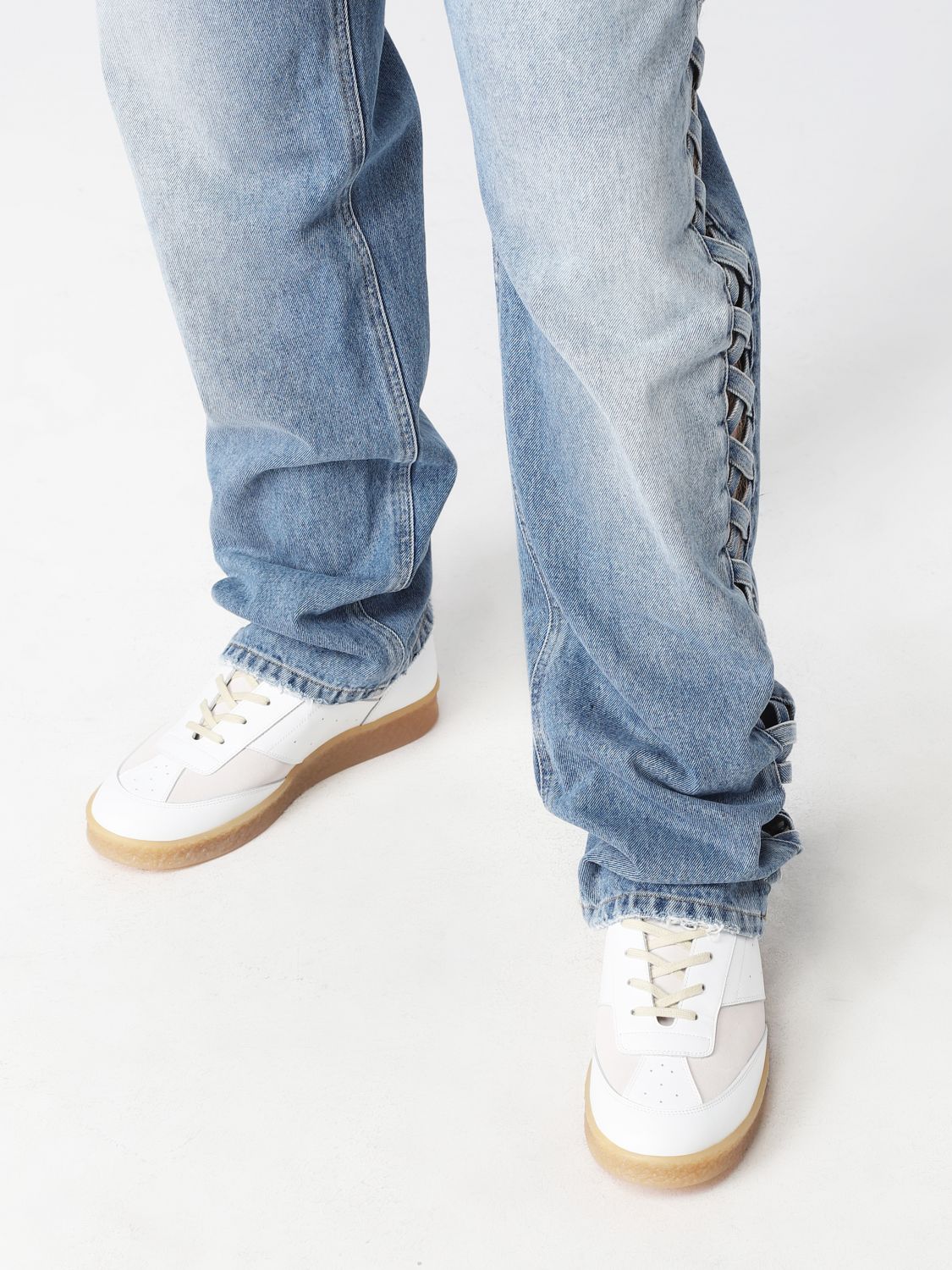 MM6 MAISON MARGIELA: sneakers in leather and suede - White | Mm6 Maison Margiela sneakers