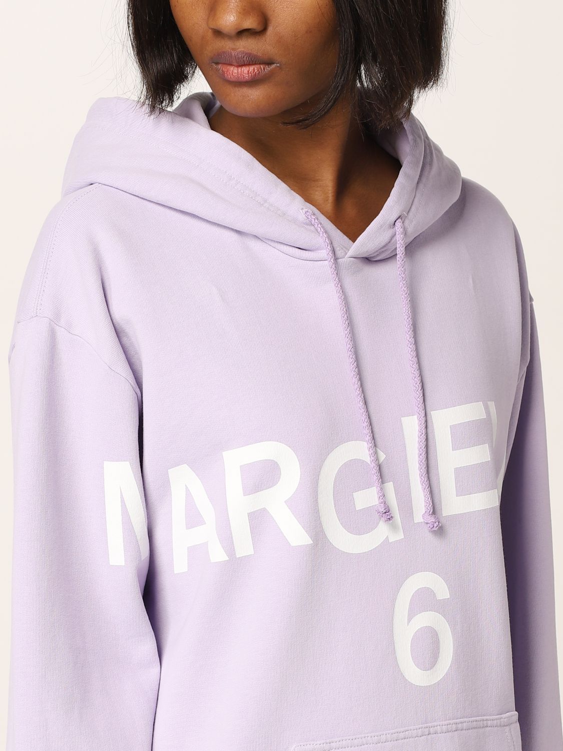 MM6 MAISON MARGIELA: sweatshirt with logo print - Lilac | Mm6