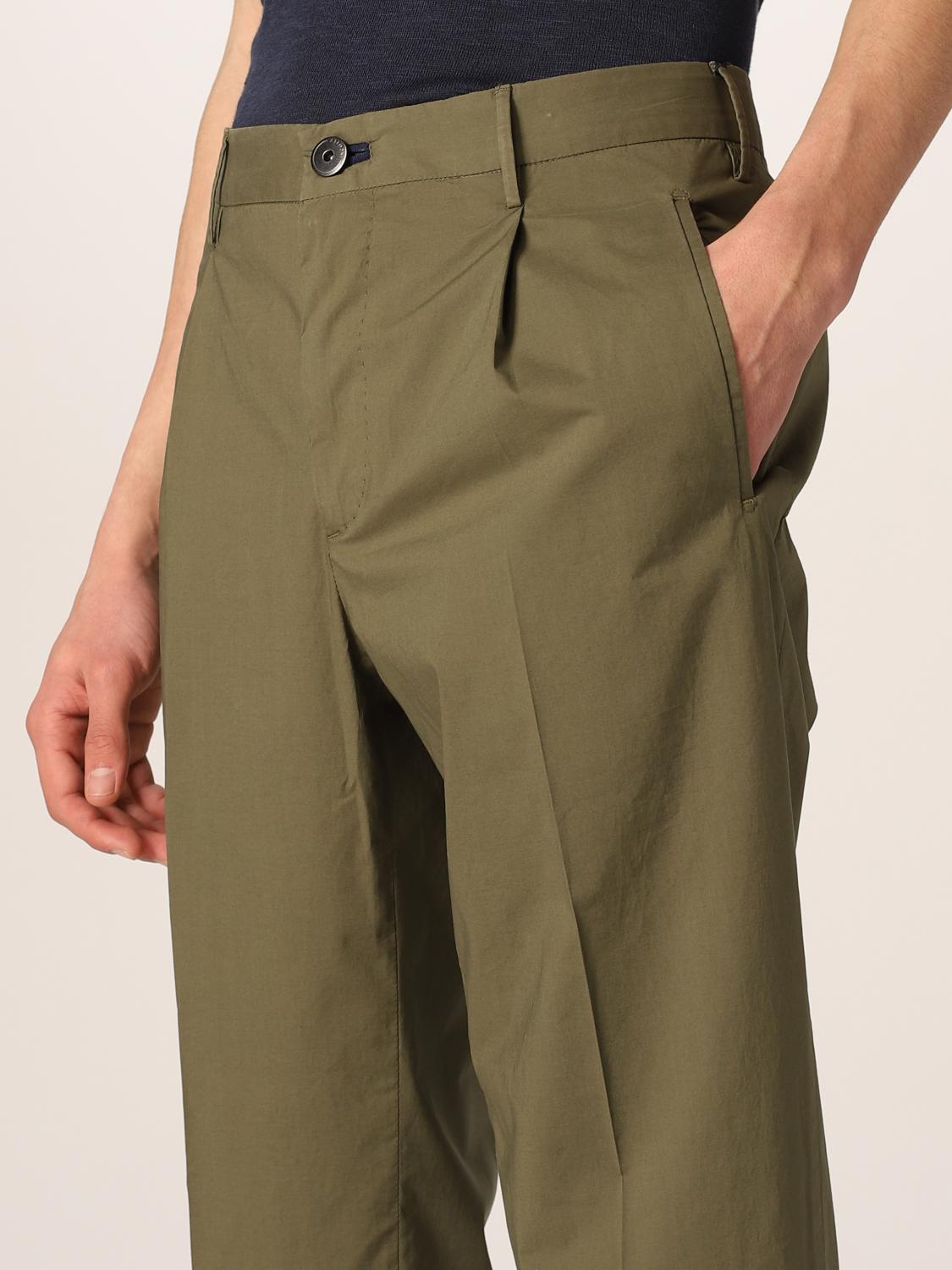 INCOTEX: Pantalone uomo - Verde | Pantalone Incotex ZR541W9208A GIGLIO.COM