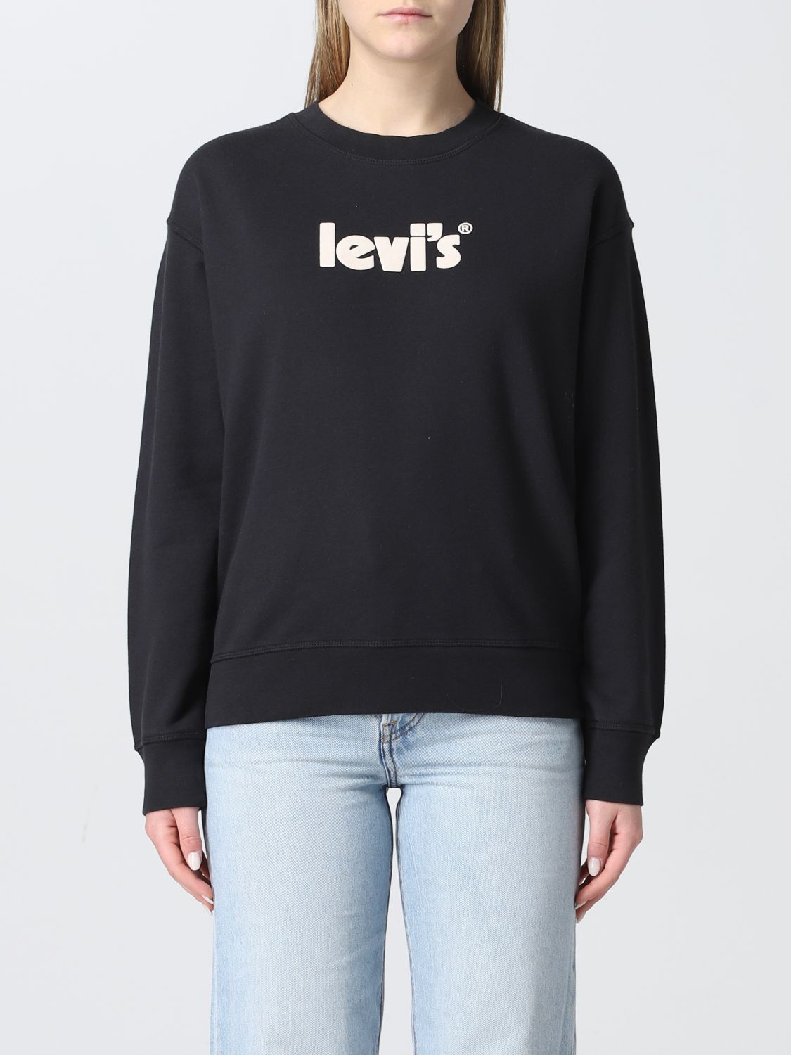 LEVI'S: sweatshirt for women - Black | Levi's sweatshirt 186860056 online  on 