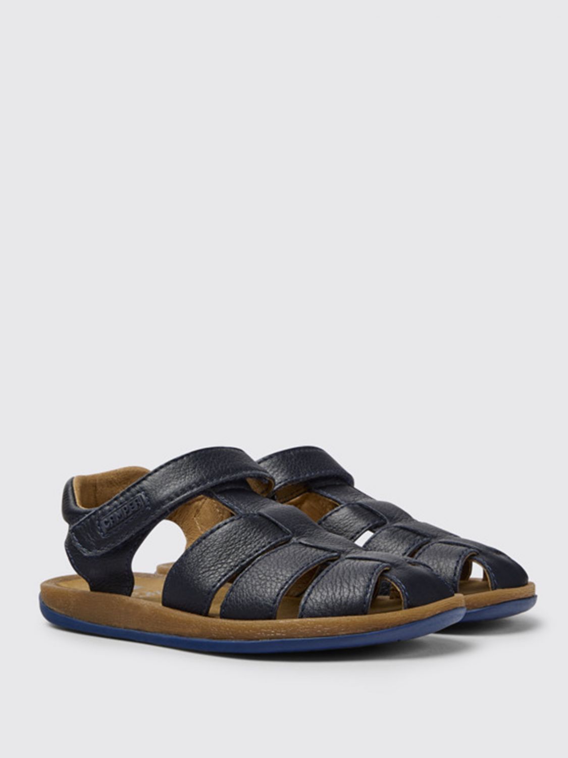 leerling Mellow Gezichtsveld CAMPER: BIcho sandals in calfskin - Blue | Camper shoes 80177-062 BICHO  online on GIGLIO.COM