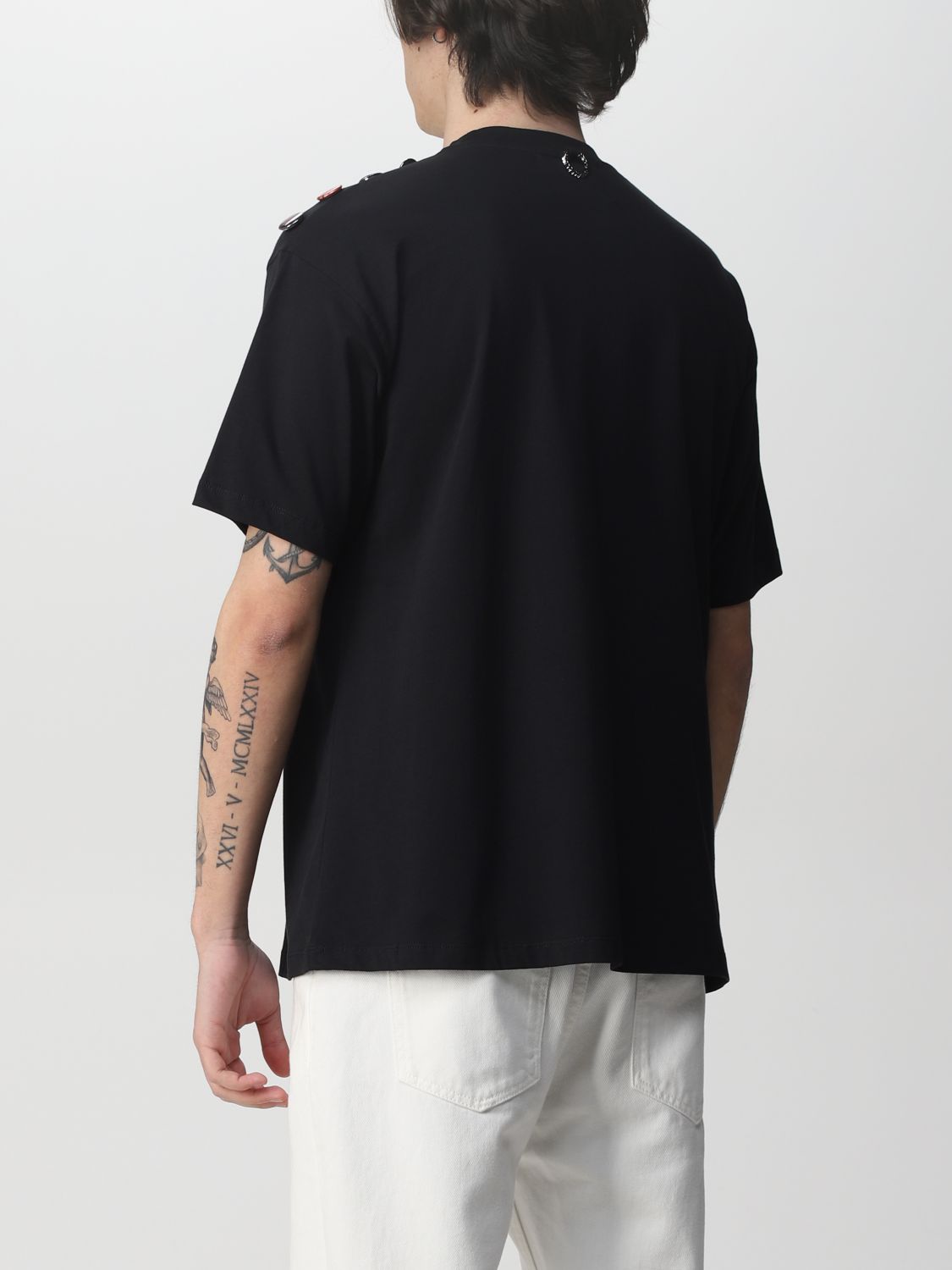 T-shirt Fred Perry By Raf Simons: T-shirt Fred Perry By Raf Simons con logo nero 2
