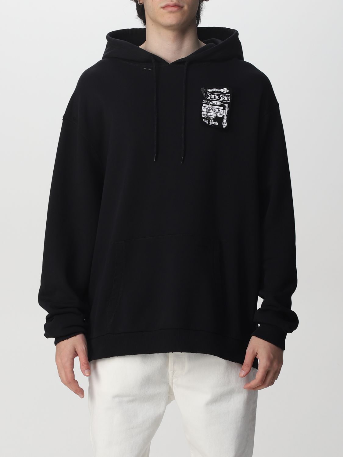 FRED PERRY BY RAF SIMONS: cotton sweatshirt - Black | Fred Perry Raf sweatshirt SM1953 at GIGLIO.COM