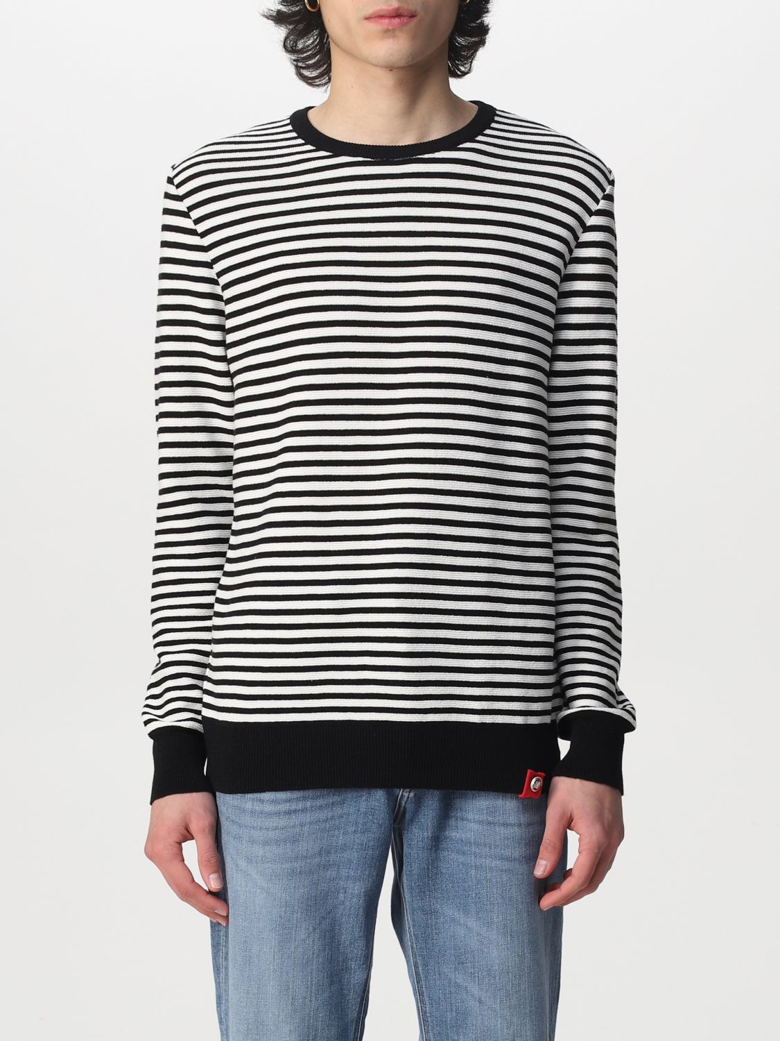 DANIELE ALESSANDRINI: sweater for man - Black | Daniele Alessandrini ...