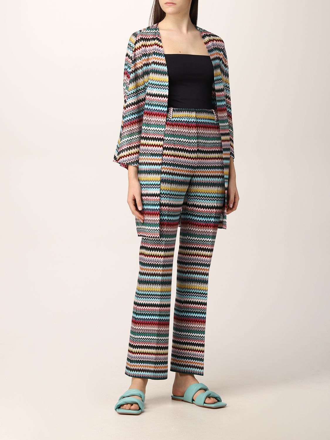 Trousers Missoni: Missoni zigzag flare pants multicolor 2