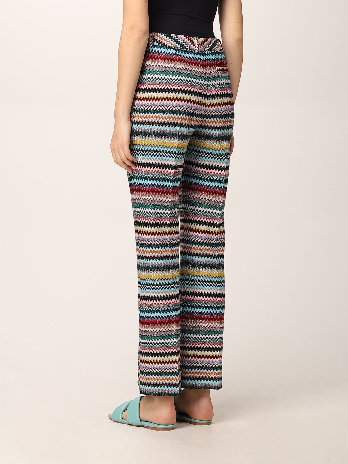 Trousers Missoni: Missoni zigzag flare pants multicolor 3