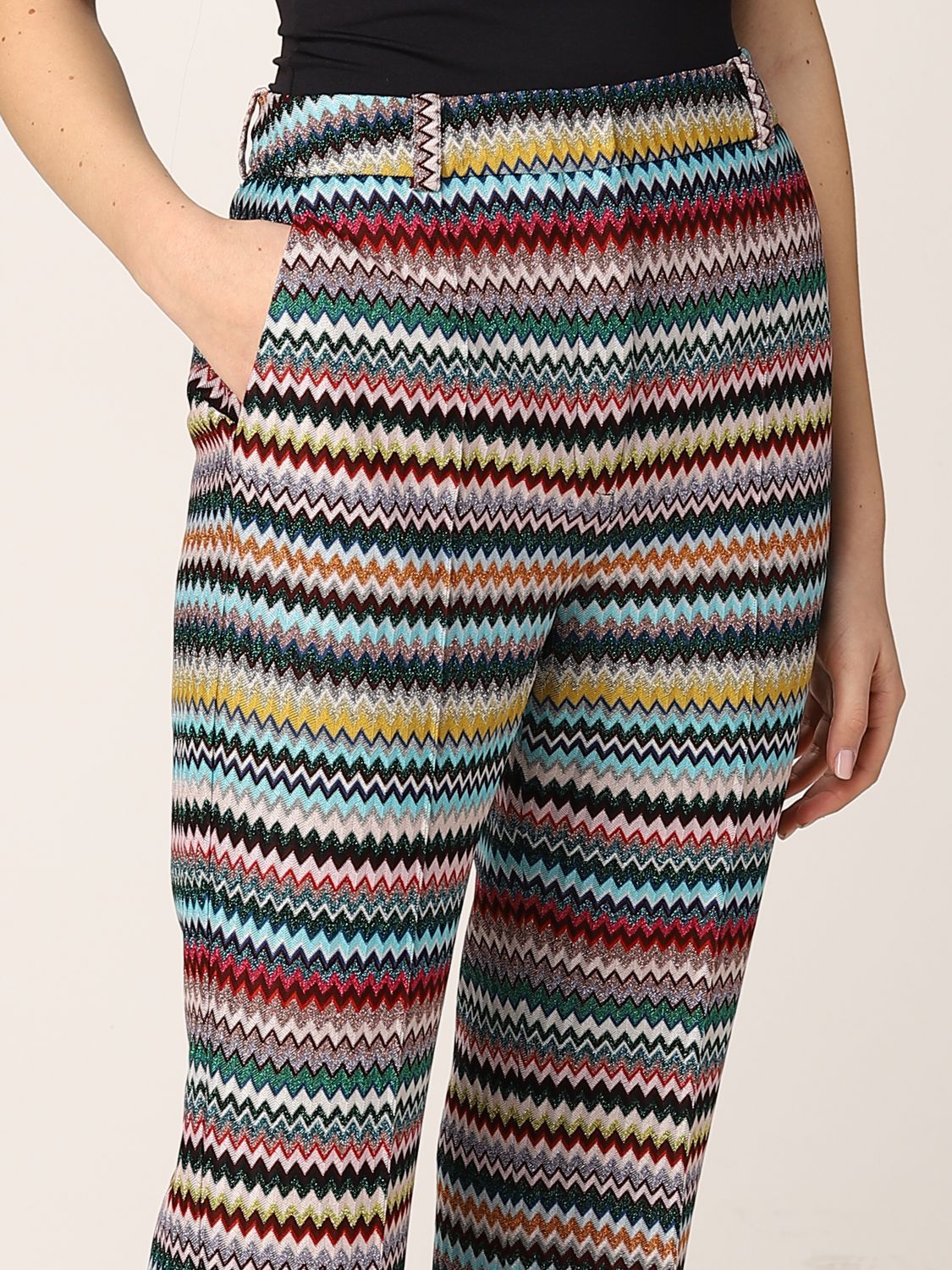 Trousers Missoni: Missoni zigzag flare pants multicolor 5