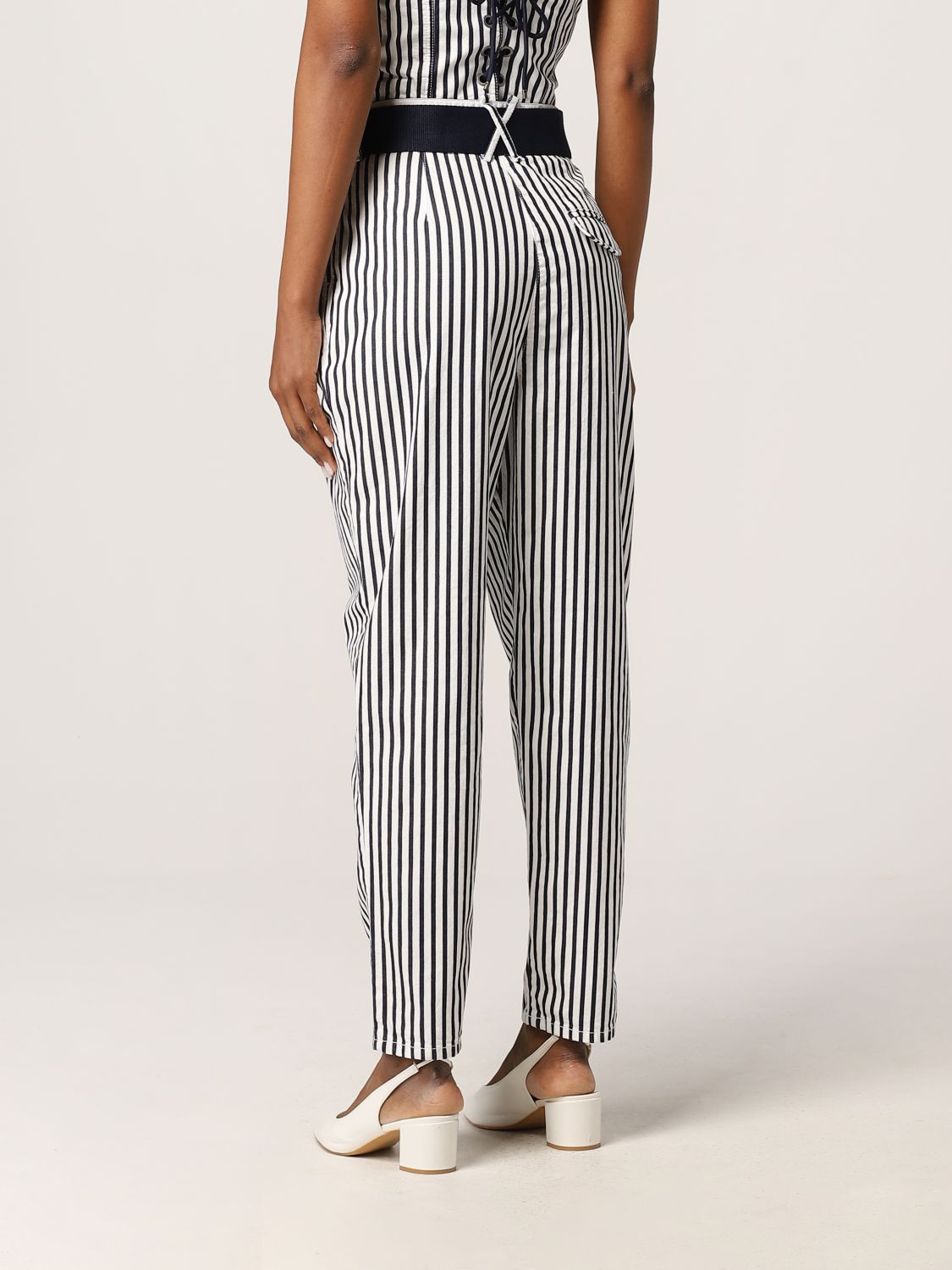 Pinko pants with striped print