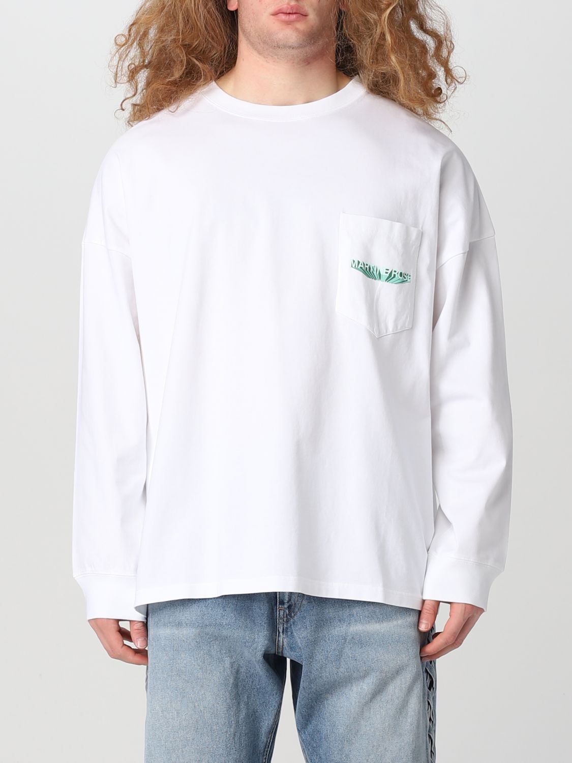 Martine Rose Men Logo Oversized L/s T-shirt In White | ModeSens