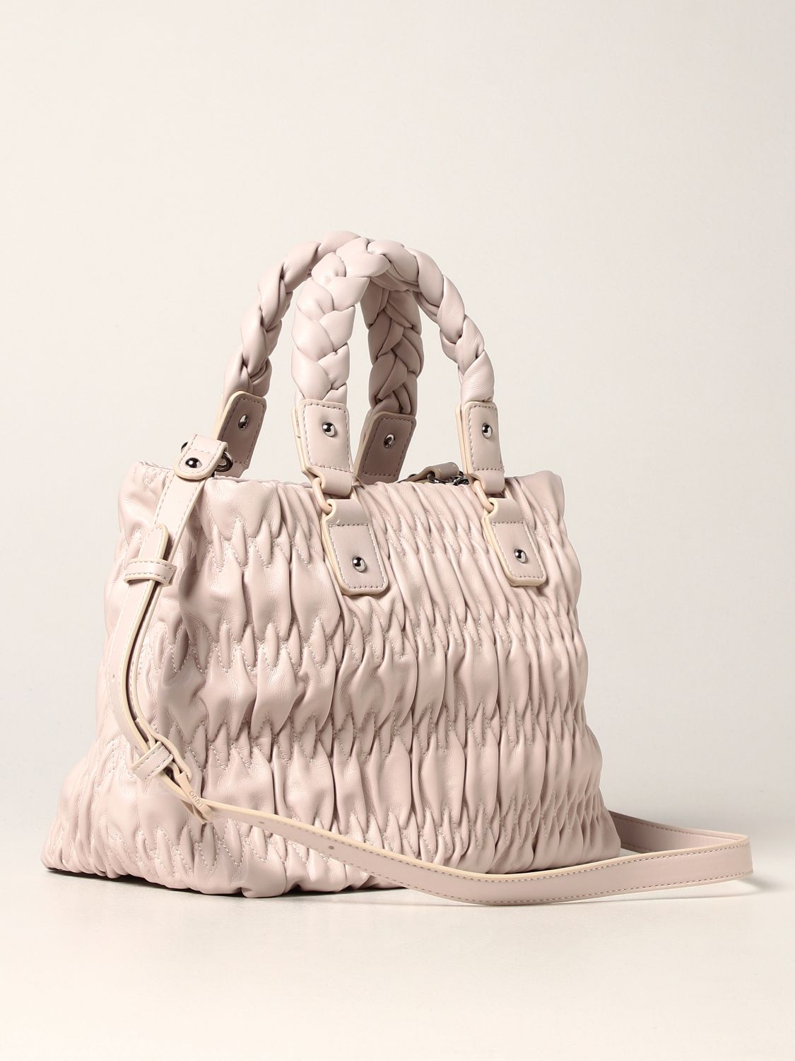 Liu Jo Outlet: tote bag in quilted synthetic leather - Champagne | Liu ...