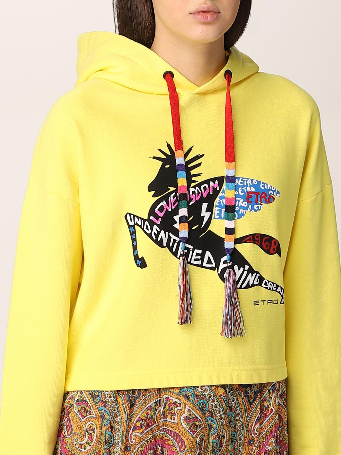 ETRO: Sudadera mujer - Amarillo | Sudadera Etro 195939754 GIGLIO.COM