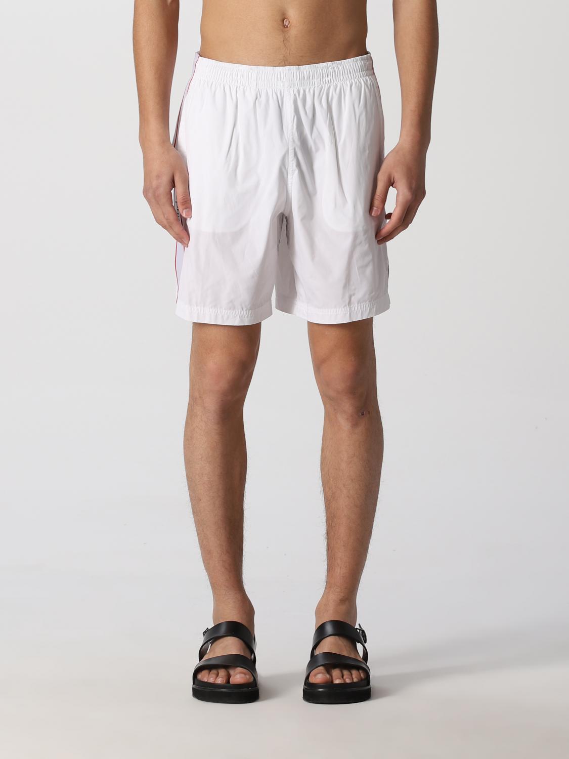 ALEXANDER MCQUEEN: Costume con bande logate - Bianco | Costume Alexander  Mcqueen 6030504419Q GIGLIO.COM