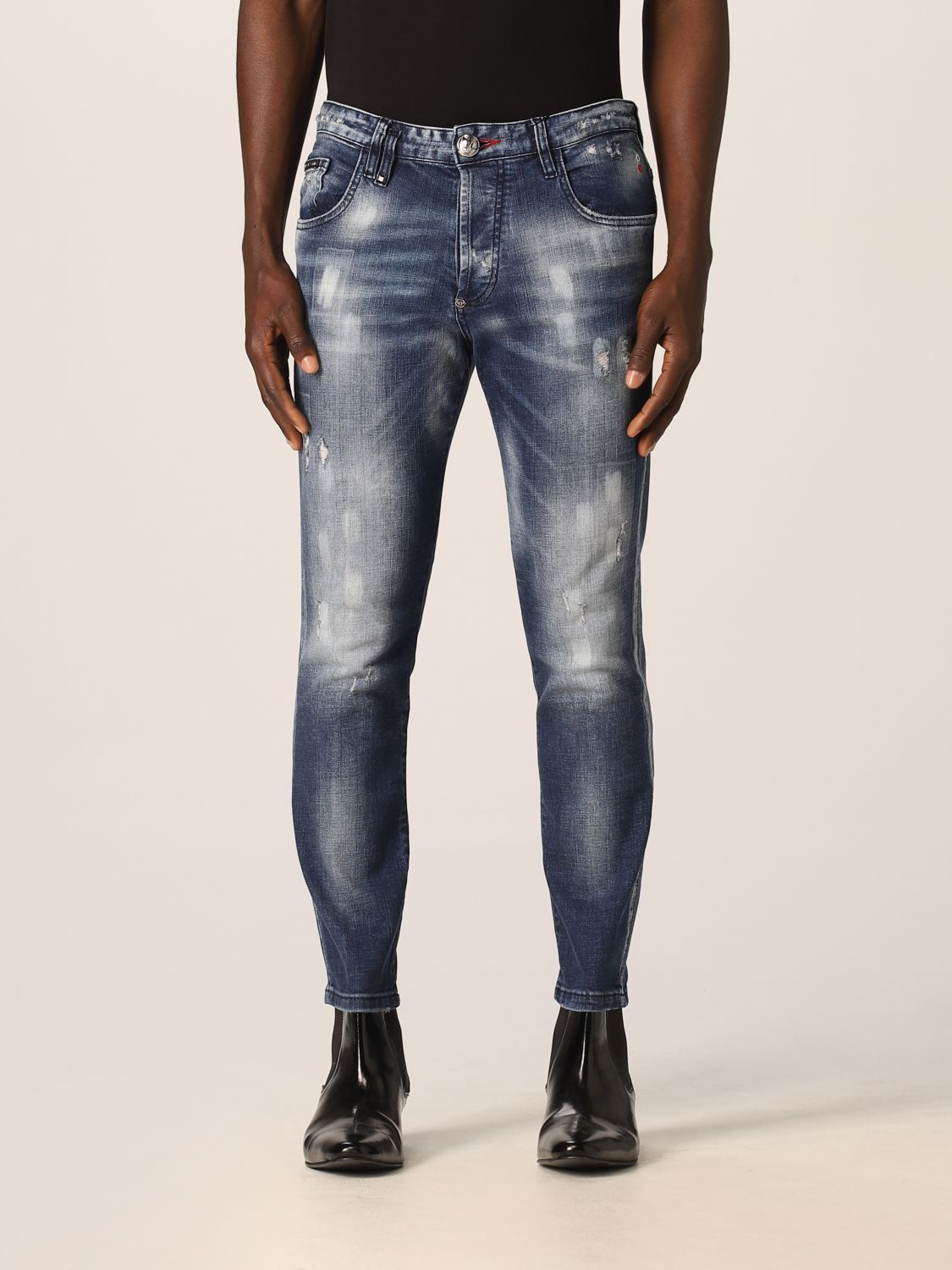 Jeans skinnyPhilipp Plein in Denim da Uomo colore Blu Uomo Abbigliamento da Jeans da Jeans skinny 