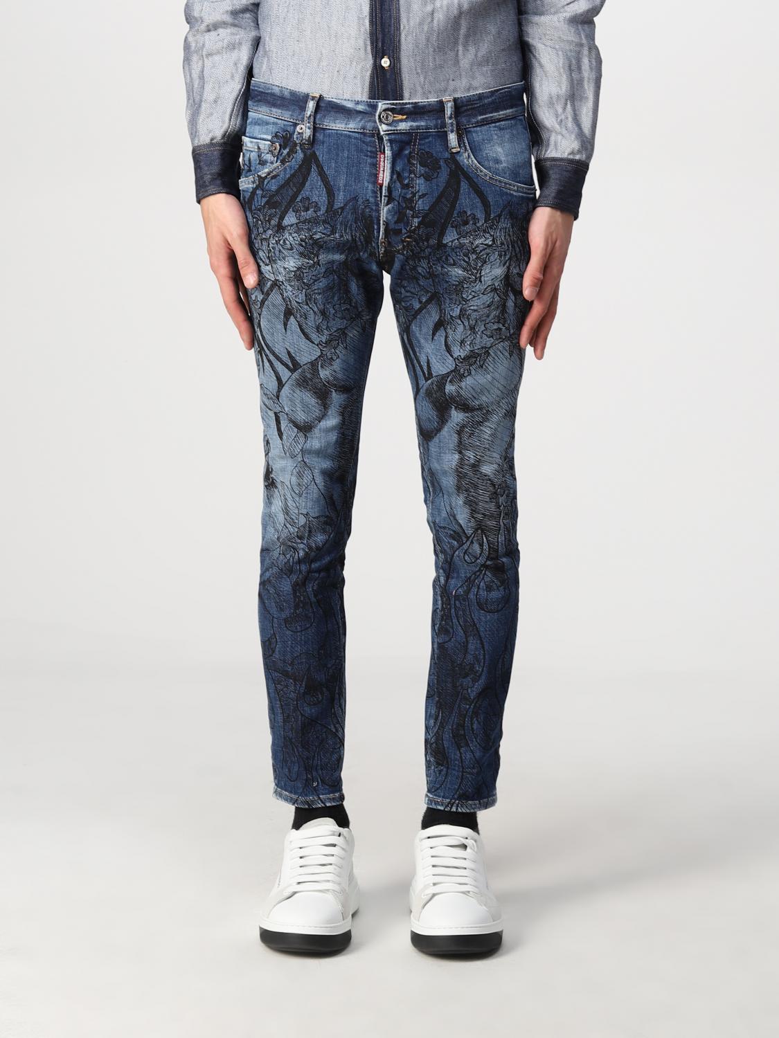 mens colorblock jeans