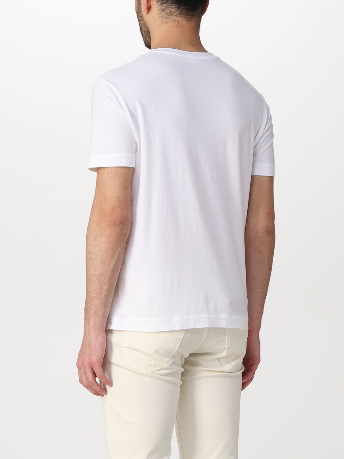 T-shirt Malo: T-shirt Malo in cotone stretch bianco 2