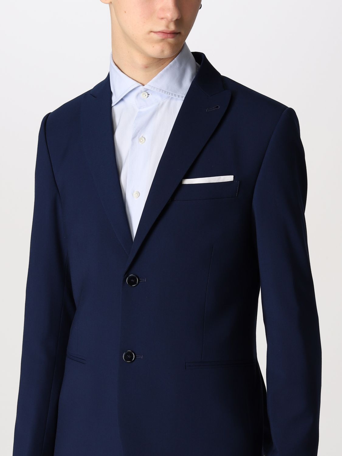 Daniele Alessandrini Synthetic Suit in Dark Blue Blue for Men Mens Clothing Suits Two-piece suits 