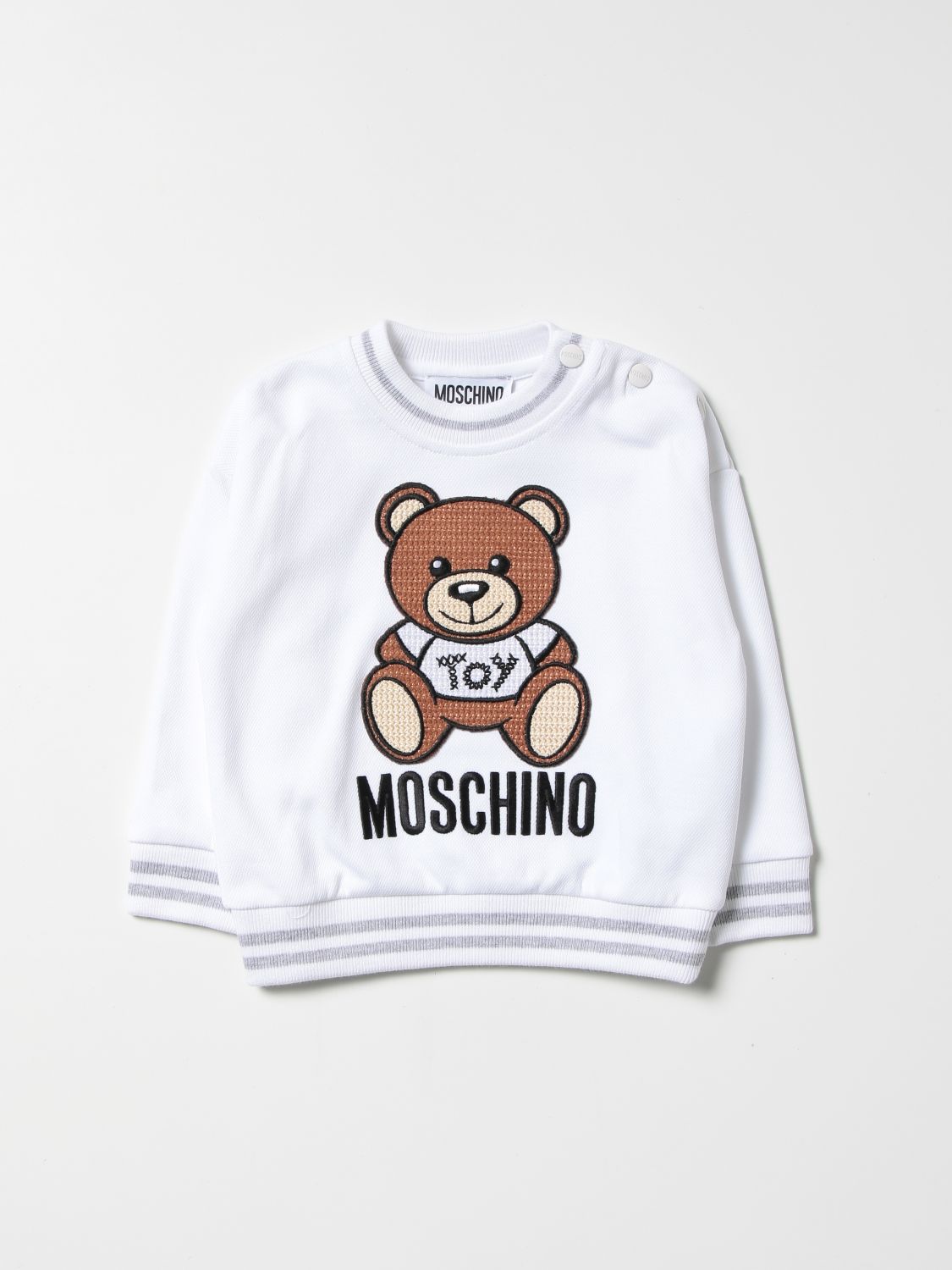MOSCHINO BABY: sweater - White | Moschino Baby sweater MOF03NLCA34 ...
