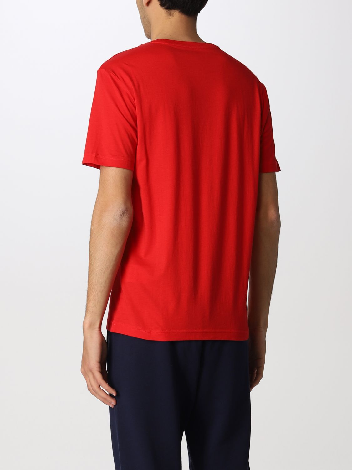 Ea7 Outlet: Basic t-shirt with logo - Red | Ea7 t-shirt 3LPT81PJM9Z ...