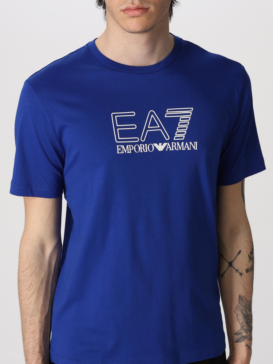 Ea7 Tシャツ メンズ Tシャツ Ea7 メンズ ロイヤルブルー Tシャツ Ea7 3lpt81pjm9z Giglio Com