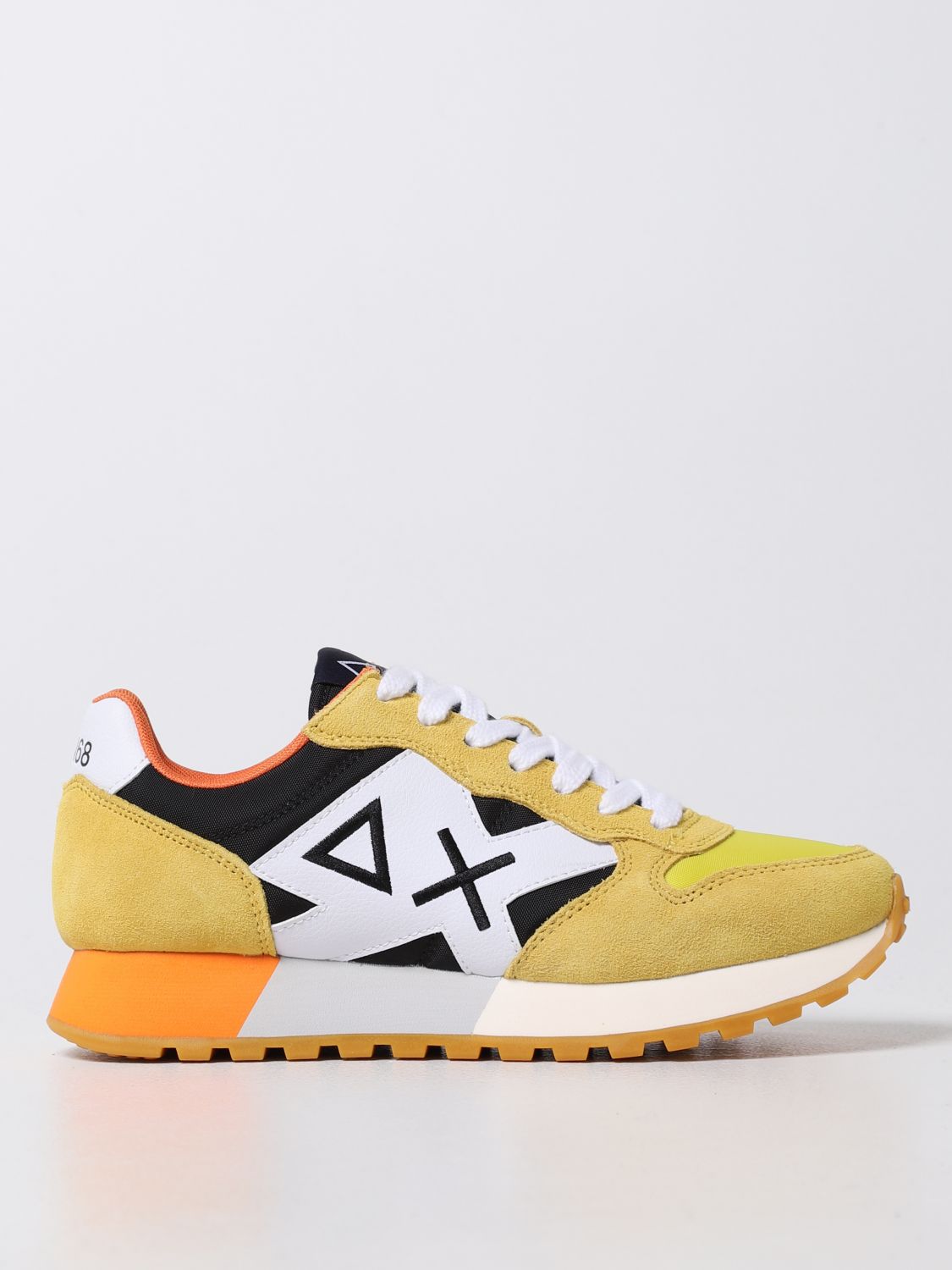 Sun 68 Trainers In Suede And Nylon In Yellow | ModeSens